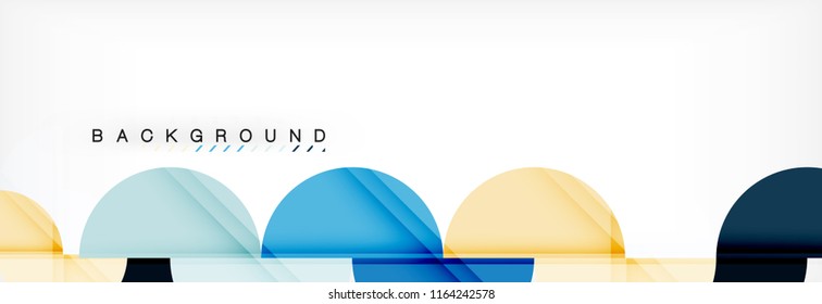 Circle abstract background, geometric vector illustration