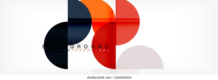 Circle abstract background, geometric vector illustration