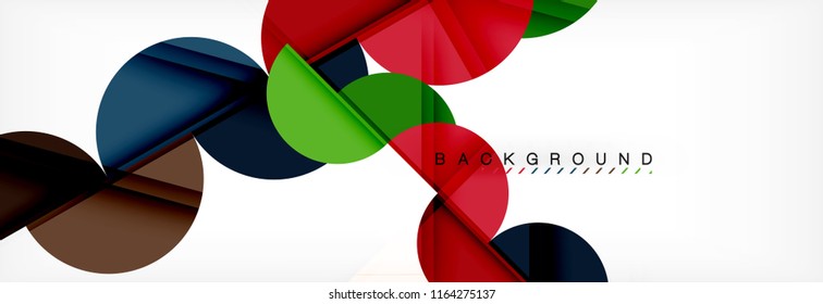 Circle abstract background, geometric vector illustration