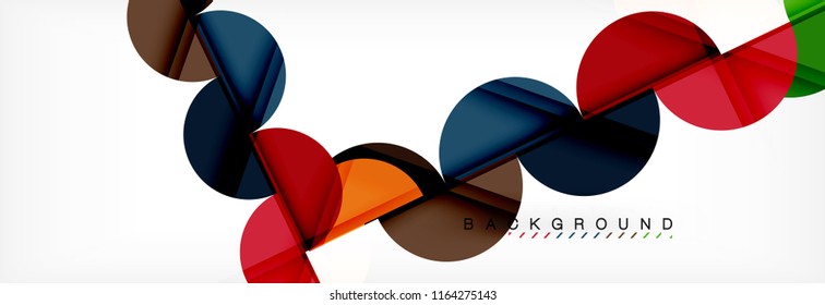 Circle abstract background, geometric vector illustration