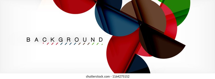 Circle abstract background, geometric vector illustration