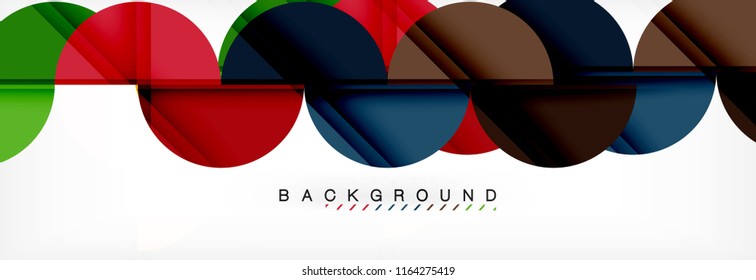 Circle abstract background, geometric vector illustration