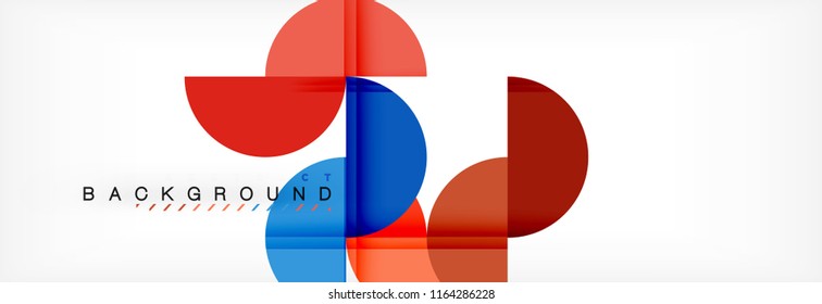 Circle abstract background, geometric vector illustration