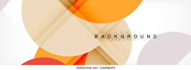 Circle abstract background, geometric vector illustration