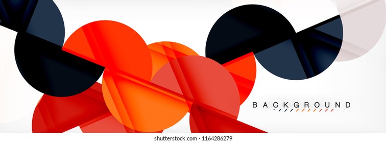 Circle abstract background, geometric vector illustration