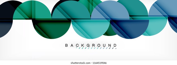 Circle abstract background, geometric vector illustration