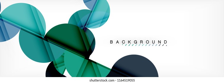Circle abstract background, geometric vector illustration