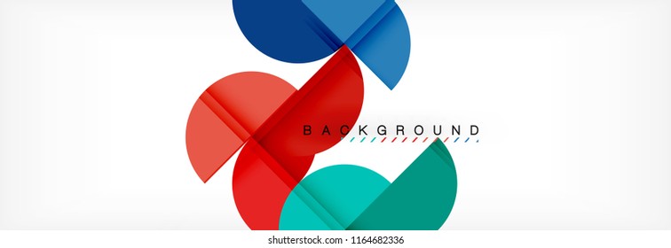 Circle abstract background, geometric vector illustration