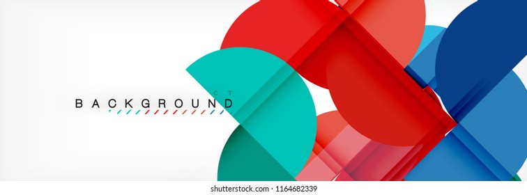 Circle abstract background, geometric vector illustration