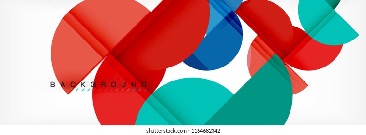 Circle abstract background, geometric vector illustration