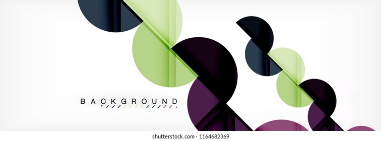 Circle abstract background, geometric vector illustration