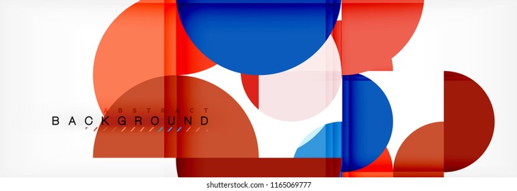 Circle abstract background, geometric vector illustration