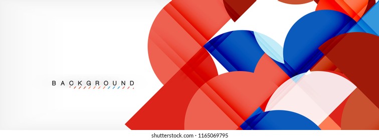 Circle abstract background, geometric vector illustration
