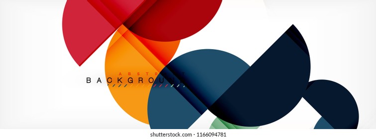 Circle abstract background, geometric vector illustration