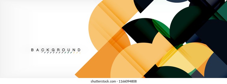 Circle abstract background, geometric vector illustration