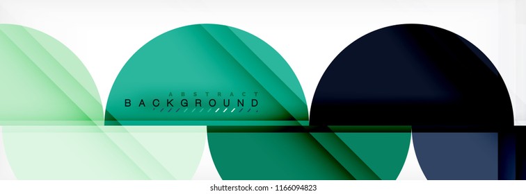 Circle abstract background, geometric vector illustration