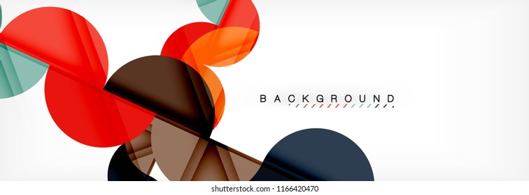 Circle abstract background, geometric vector illustration