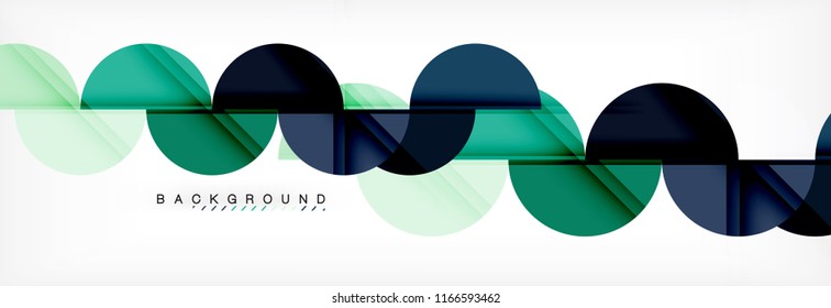 Fundo abstrato do círculo, ilustração vetorial geométrica