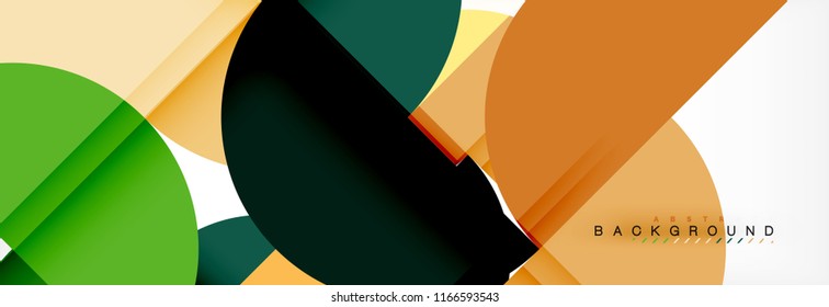 Circle abstract background, geometric vector illustration