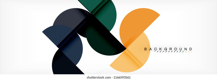 Circle abstract background, geometric vector illustration