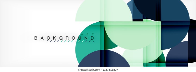 Circle abstract background, geometric vector illustration