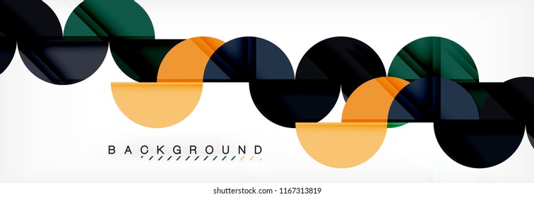 Circle abstract background, geometric vector illustration