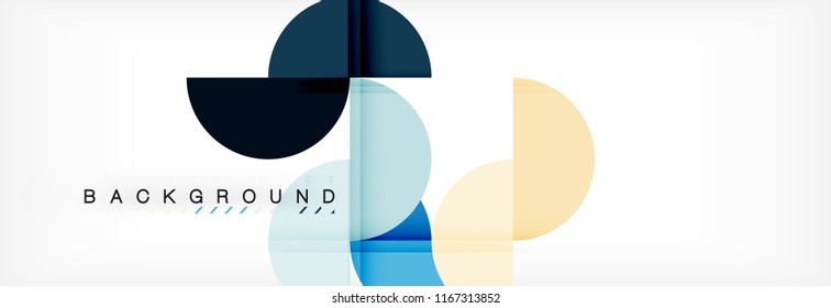 Fondo abstracto de círculo, ilustración de vector geométrico