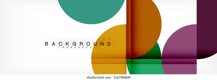 Circle abstract background, geometric vector illustration