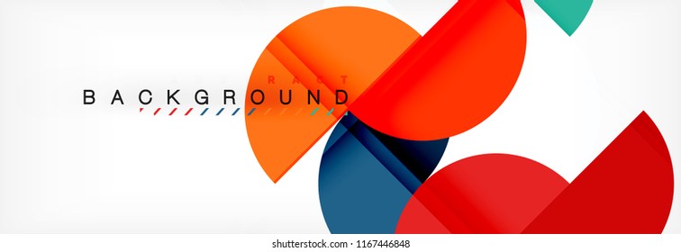 Circle abstract background, geometric vector illustration