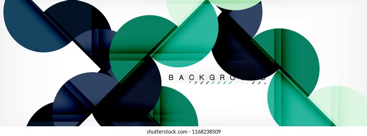 Circle abstract background, geometric vector illustration