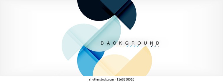 Circle abstract background, geometric vector illustration