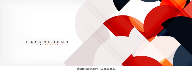 Circle abstract background, geometric vector illustration