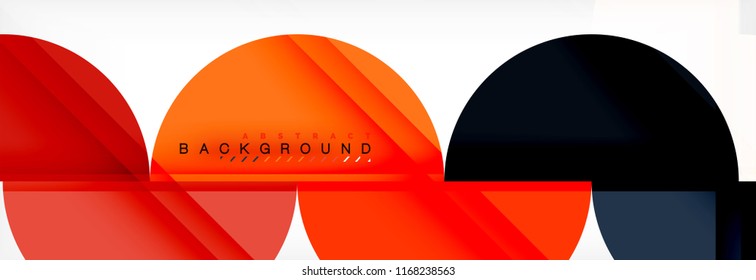 Circle abstract background, geometric vector illustration