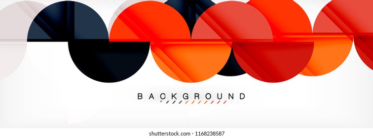 Circle abstract background, geometric vector illustration