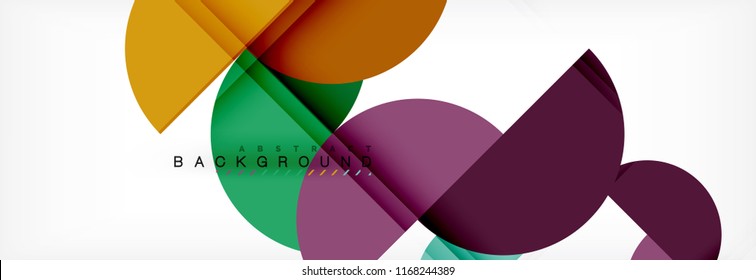 Circle abstract background, geometric vector illustration