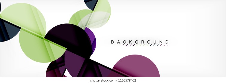 Circle abstract background, geometric vector illustration