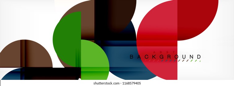 Circle abstract background, geometric vector illustration