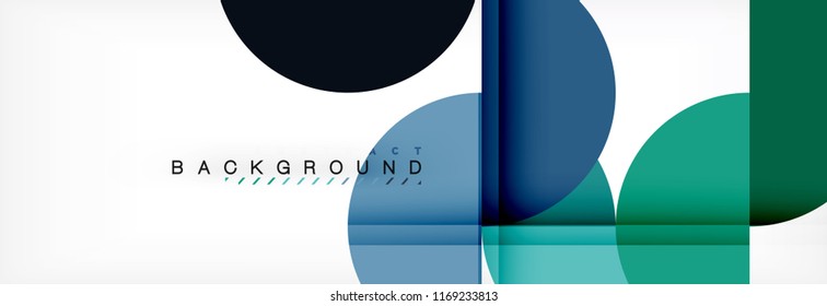 Circle abstract background, geometric vector illustration