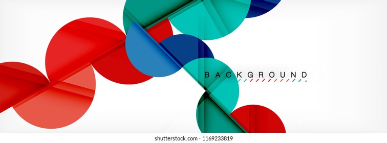 Circle abstract background, geometric vector illustration