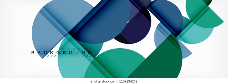 Circle abstract background, geometric vector illustration
