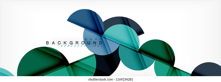 Circle abstract background, geometric vector illustration