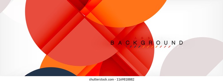 Circle abstract background, geometric vector illustration