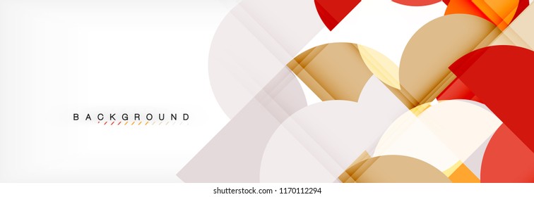 Circle abstract background, geometric vector illustration