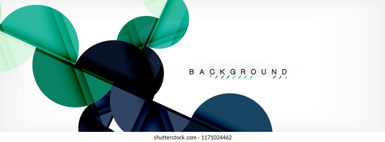 Circle abstract background, geometric vector illustration