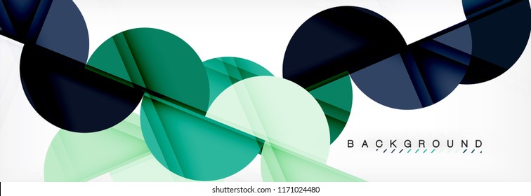 Circle abstract background, geometric vector illustration