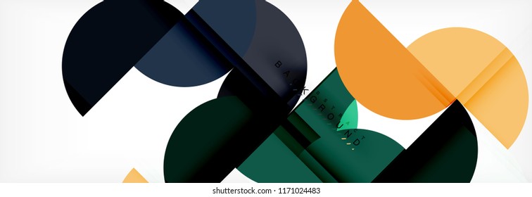 Circle abstract background, geometric vector illustration