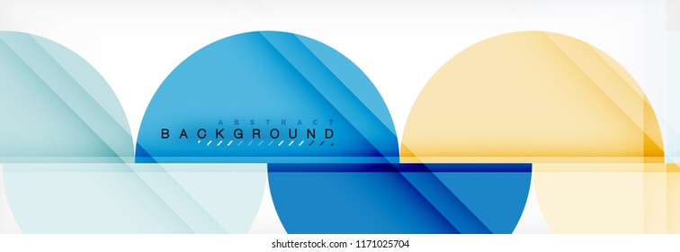 Circle abstract background, geometric vector illustration