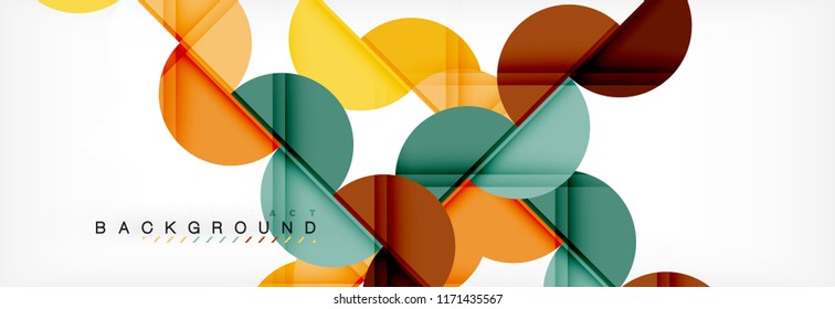 Circle abstract background, geometric vector illustration