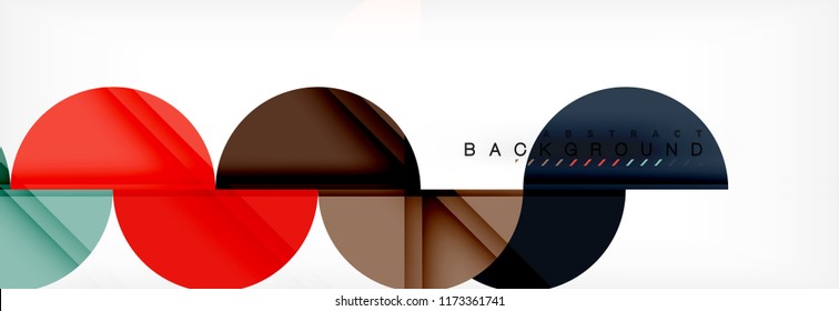 Fondo abstracto de círculo, ilustración de vector geométrico