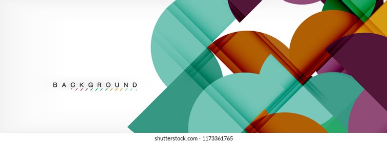 Circle abstract background, geometric vector illustration